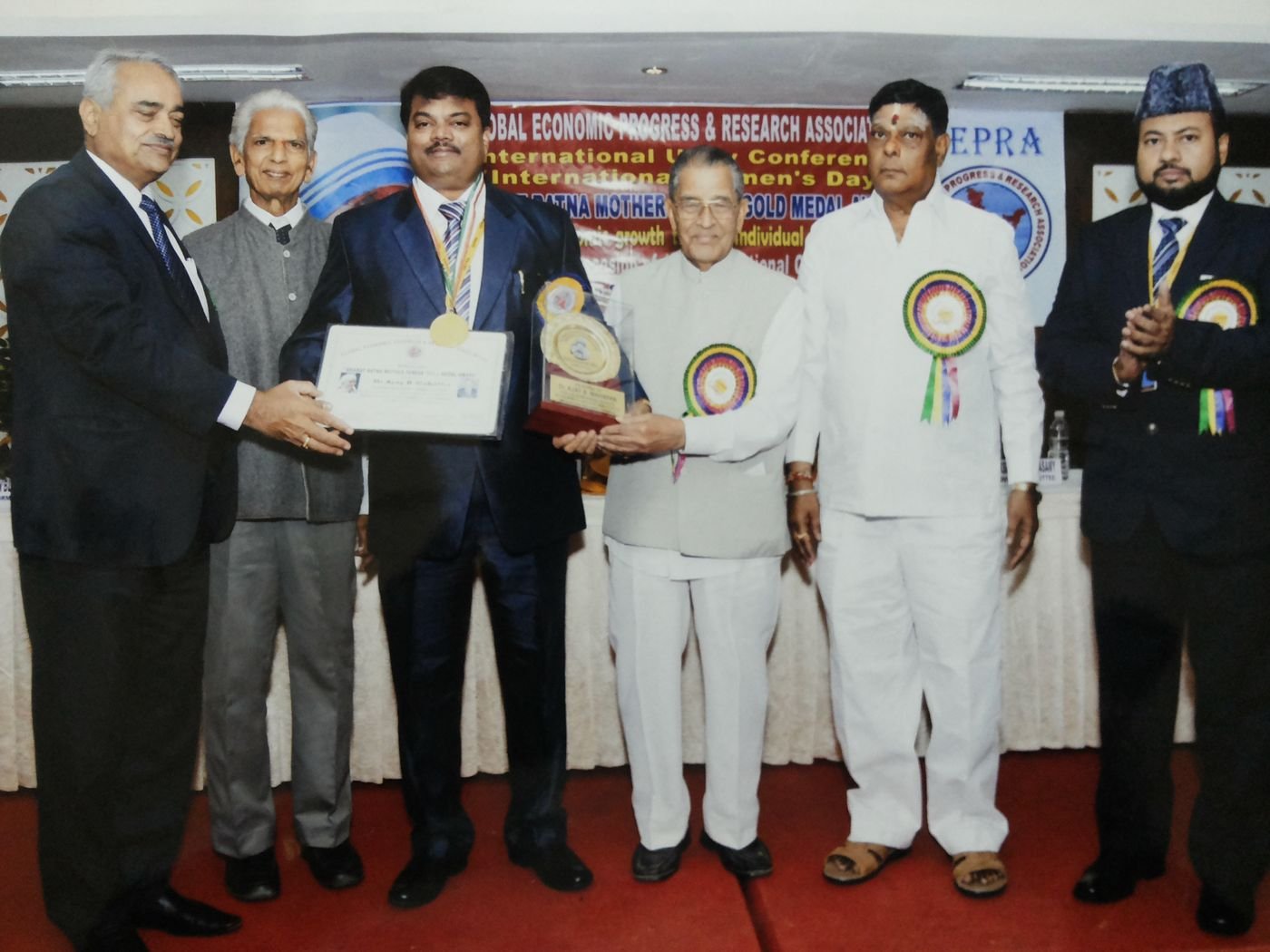 Recognised with the Bharat Ratna Mother Teresa Gold Medal